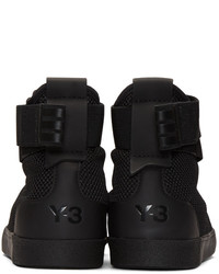 Y-3 Black Loop Court High Top Sneakers