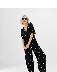 Collusion Oversized Jumpsuit In Polka Dot
