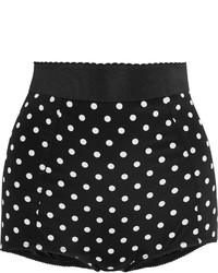 Black Polka Dot Lace Shorts