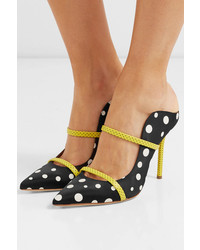 Malone Souliers Maureen 100 Polka Dot Med Faille Mules
