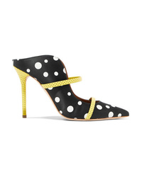 Malone Souliers Maureen 100 Polka Dot Med Faille Mules