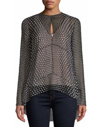 Narciso Rodriguez Dotted Silk Georgette Blouse
