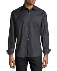 Black Polka Dot Long Sleeve Shirt