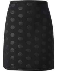 Black Polka Dot Mini Skirt