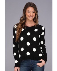 Black Polka Dot Oversized Sweater