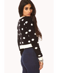 Forever 21 Cropped Polka Dot Sweater