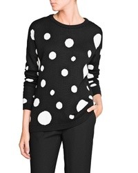 Mango Outlet Maxi Polka Dot Loose Fit Sweater
