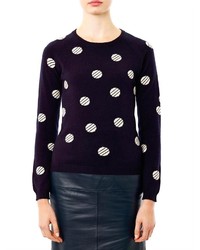 Chinti and Parker Polka Dot Cashmere Sweater