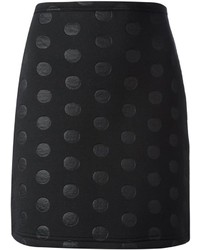Black Polka Dot Pencil Skirt