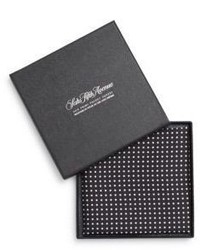 Saks Fifth Avenue Polka Dot Silk Pocket Square Gift Box