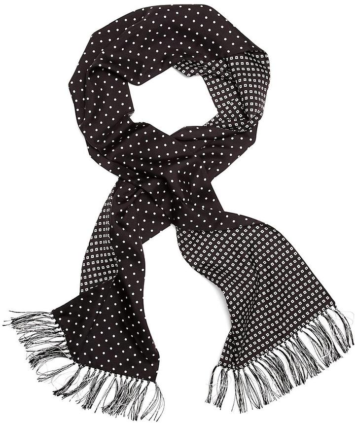 Brooks Brothers Silk Polka Dot Formal Scarf, $248 | Brooks Brothers ...