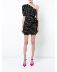 Alexandre Vauthier One Shoulder Polka Dot Mini Dress
