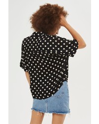 Topshop Polka Dot Print Shirt