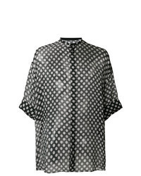 Black Polka Dot Short Sleeve Shirt
