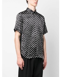 Black Comme Des Garçons Polka Dot Print Shirt