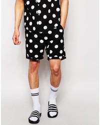 Asos Brand Chino Shorts In Shorter Length With Polka Dots Co Ord