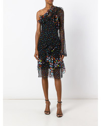 Givenchy Dotted One Shoulder Dress
