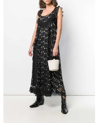 RED Valentino Striped Dotted Maxi Dress
