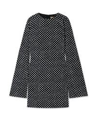 Michael Kors Collection Polka Dot Silk Crepe Mini Dress