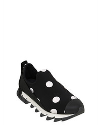 Dolce & Gabbana 30mm Polka Dot Neoprene Slip On Sneakers