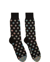 Paul Smith Black Polka Dot Space Socks