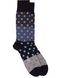 Paul Smith Polka Dot Colorblocked Mid Calf Socks Colorless