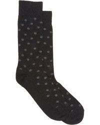 Barneys New York Polka Dot Mid Calf Socks