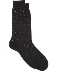 Richard James Polka Dot Mid Calf Socks