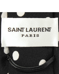 Saint Laurent 4cm Pollka Dot Woven Silk Tie