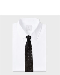 Paul Smith Textured Black Pin Polka Dot Silk Tie