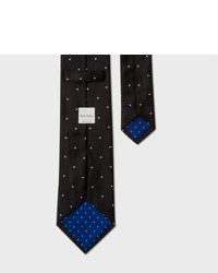 Paul Smith Textured Black Pin Polka Dot Silk Tie