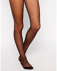 Asos Collection All Over Dot Tights With Support Detail