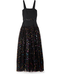 Staud Scarla Cady And Metallic Polka Dot Tulle Gown