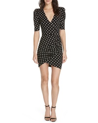 Alice + Olivia Judy Ruched Faux Wrap Dress