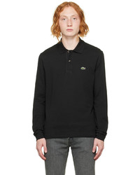 Lacoste Black Embroidered Patch Polo