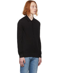 Tom Ford Black Fine Gauge Silk Polo