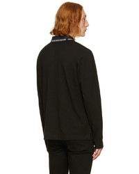 VERSACE JEANS COUTURE Black Long Sleeve Polo