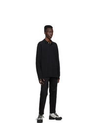 Norse Projects Black Ruben Long Sleeve Polo