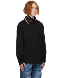 Y/Project Black Three Neck Long Sleeve Polo