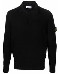Stone Island Compass Badge Knitted Polo Jumper
