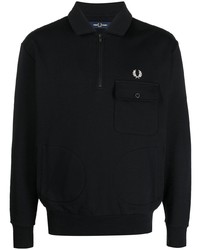 Fred Perry Half Zip Cotton Polo Shirt