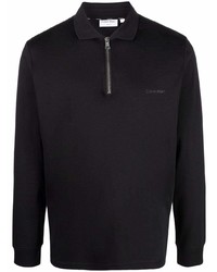 Calvin Klein Half Zip Long Sleeve Polo Shirt