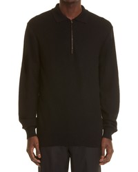 Agnona Half Zip Sweater In Black At Nordstrom