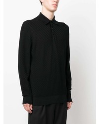 Brioni Knit Long Sleeve Polo Shirt