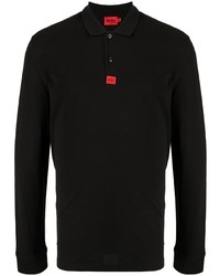 BOSS Logo Patch Long Sleeve Polo Shirt