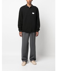Calvin Klein Jeans Logo Patch Long Sleeve Polo Top