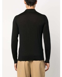 Brioni Long Sleeve Cashmere Blend Polo Shirt