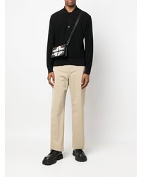 Tom Ford Long Sleeve Ribbed Knit Polo Top