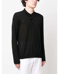 Roberto Collina Long Sleeve Silk Polo Shirt