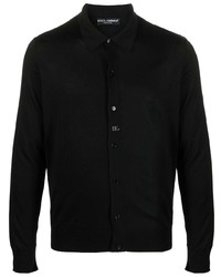 Dolce & Gabbana Long Sleeve Silk Polo Shirt